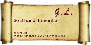 Gotthard Levente névjegykártya