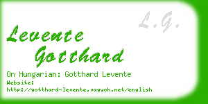 levente gotthard business card